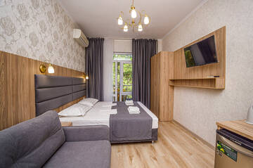 Двухместный номер с 1 кроватью и видом на парк в Гостинице Прометей 2